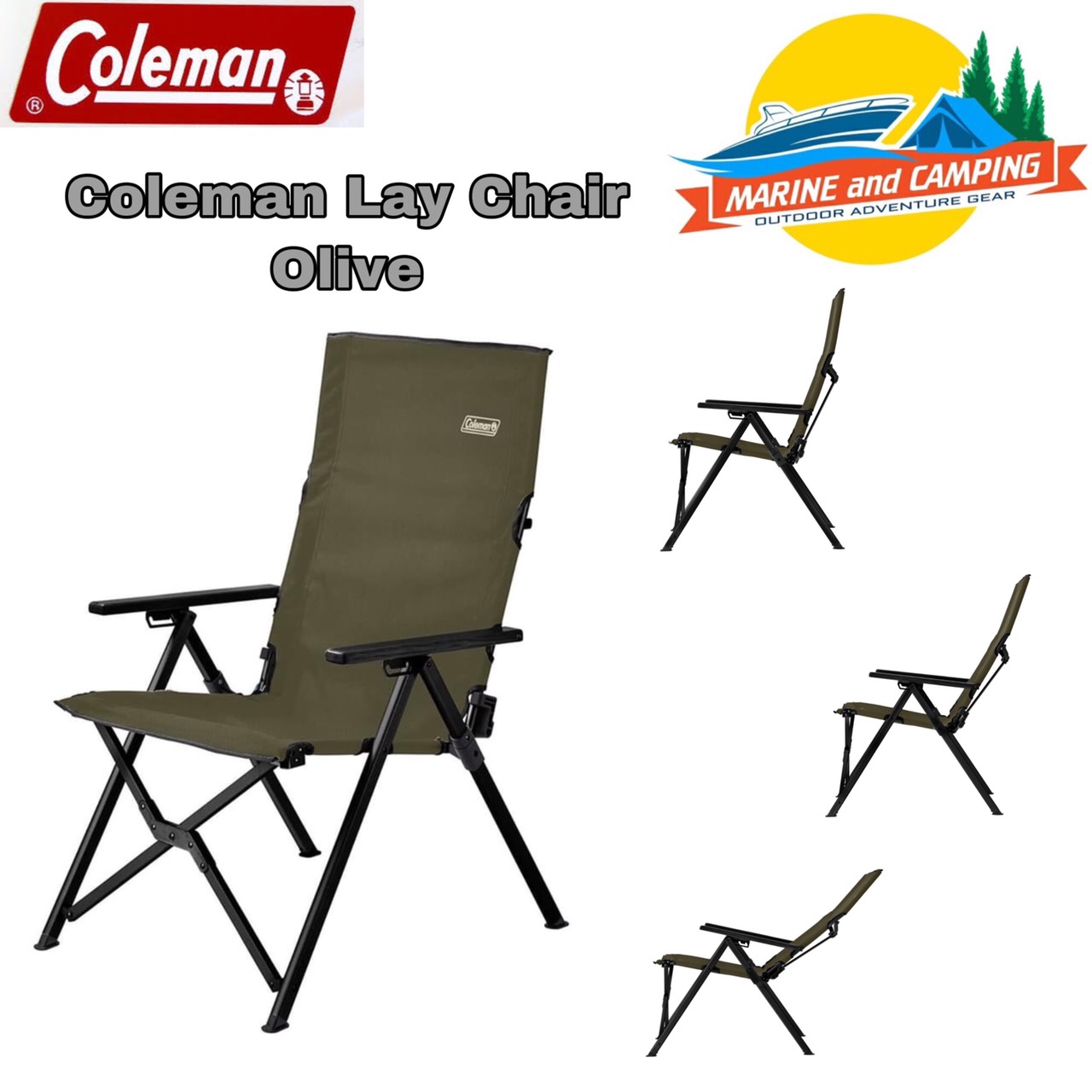 Coleman lay chair olive เก้าอี้พับปรับระดับ
