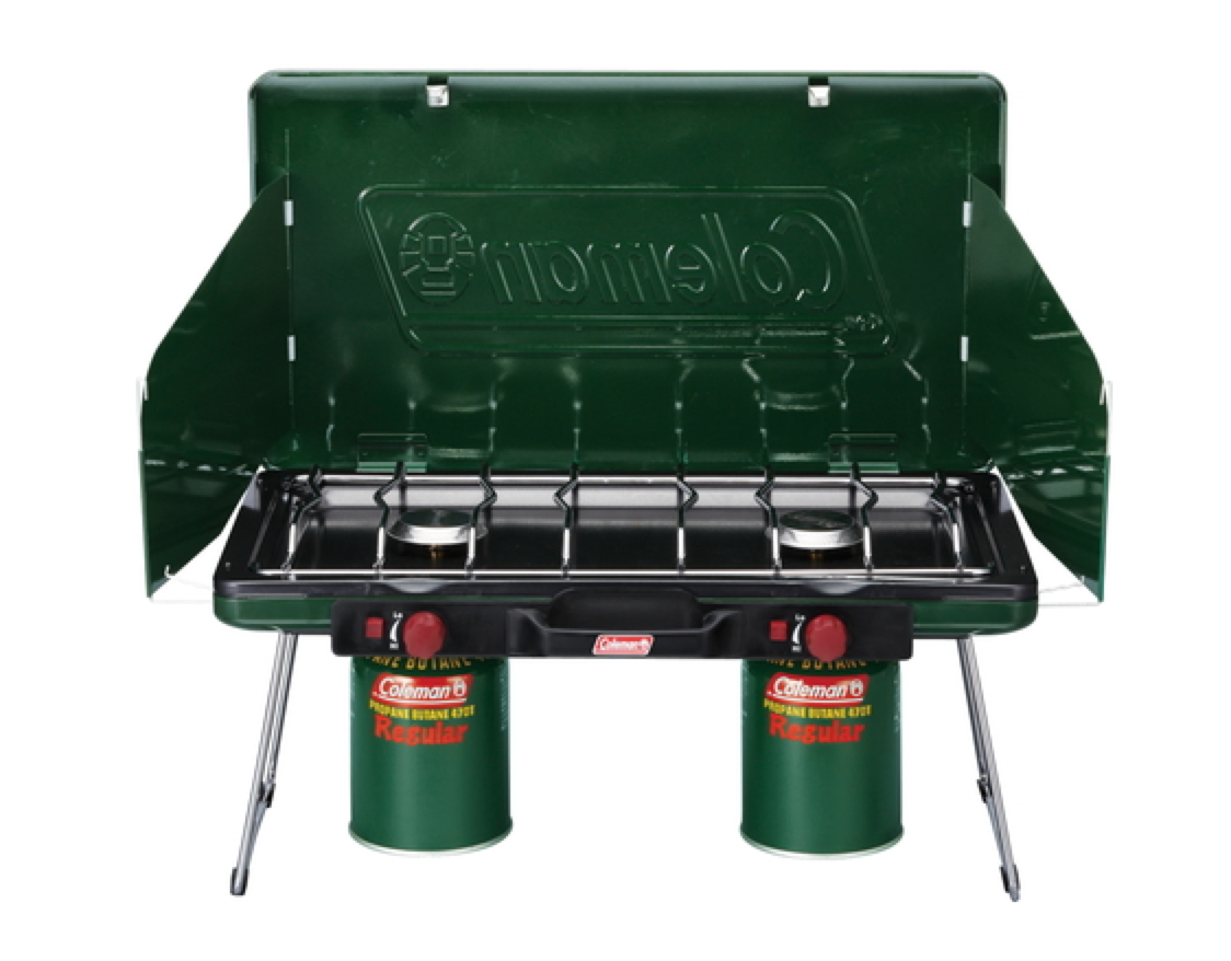 COLEMAN POWERHOUSE LP 2-BURNER STOVE 2 COLEMAN POWERHOUSE LP 2-BURNER STOVE 2