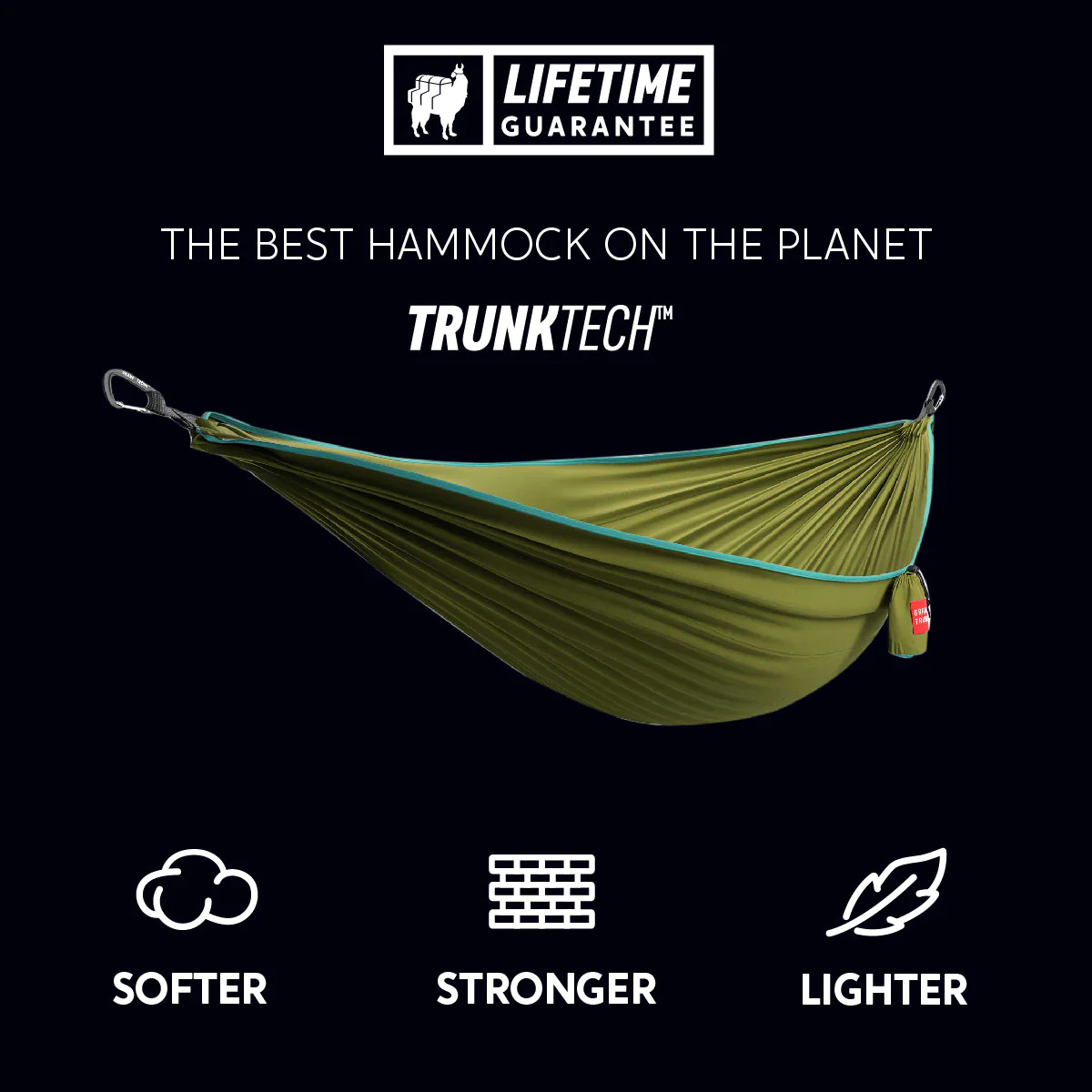 Grand Trunk Trunktech Double Hammock /Green/Aqua Grand Trunk Trunktech Double Hammock /Green/Aqua